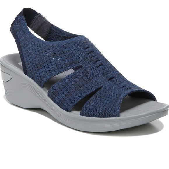 BZees Women's Double Up Slingback Wedge Sandal - Picture 1 of 11
